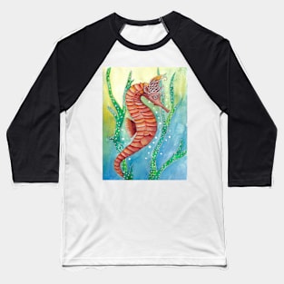 orange seahorse Baseball T-Shirt